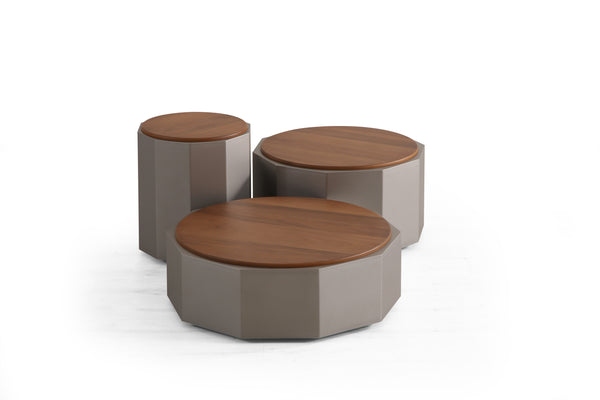 Set Masute de Cafea HubRom Arte,45X65X78-42X65X78-52X33X23 cm, Lemn/Grı