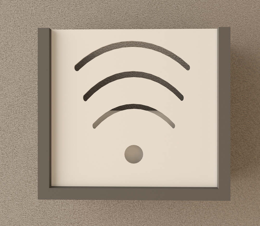 Cutie Wifi HubRom 30 cm x 25 cm x 15 cm, Alb / Antracit