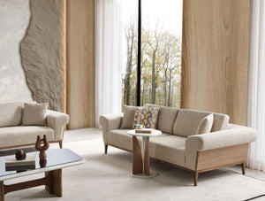 Masuta de Cafea HubRom Latte, 130x91x40 Sticla,Alb/Lemn