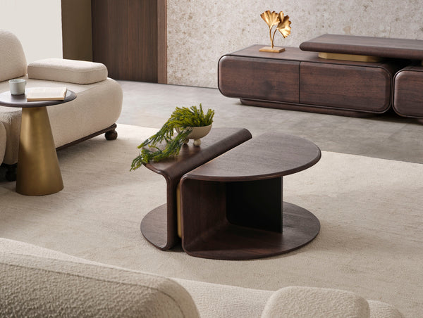 Masuta de Cafea HubRom Mango, 80x40 Antiq/Lemn