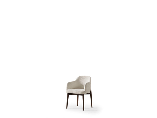 Set Dining HubRom Mocca, 1xMasa(180x100x77), 6xScaun, Crem/Gri/Lemn
