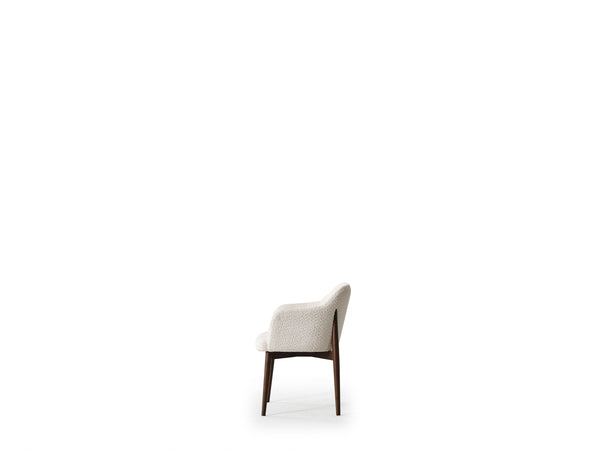 Set Dining HubRom Mocca, 1xMasa(180x100x77), 6xScaun, Crem/Gri/Lemn