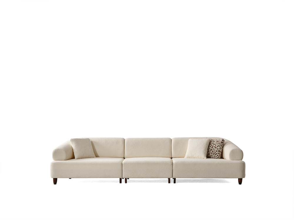 Canapea HubRom Bold Pentru 4 persoane, 330x100x80, Crem