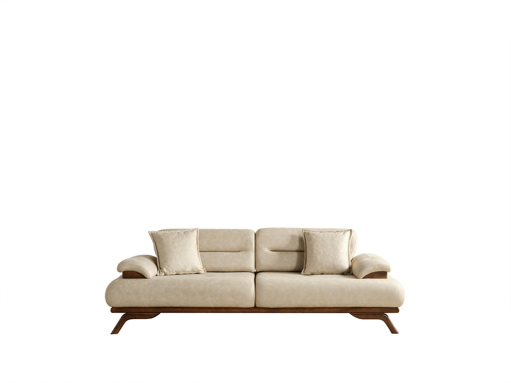 Canapea Extensibila HubRom Pablo, 245x97x82, Crem