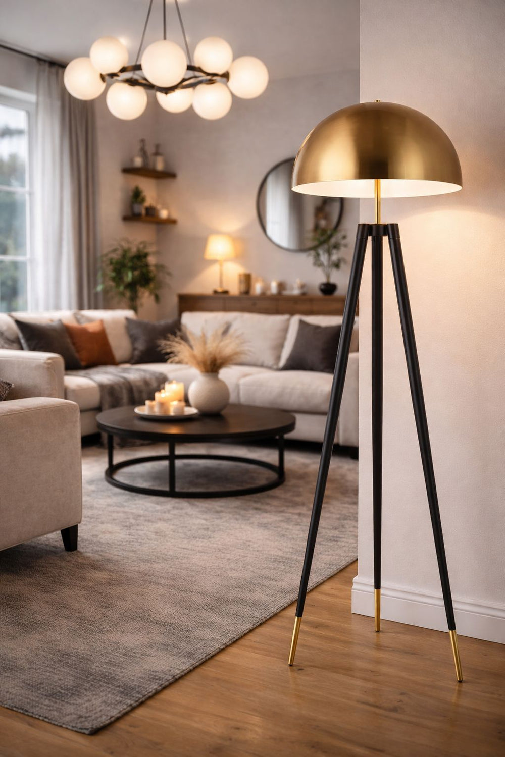 Lampader HubRom, SEMYON 21039-4FL 45x157 cm 2xE27-60W Antiq