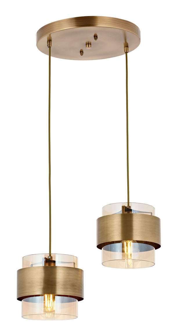 Lustra HubRom, ROZA 5502-4035-52 30x30xHmax60-80 cm 2xE27-60W Antiq