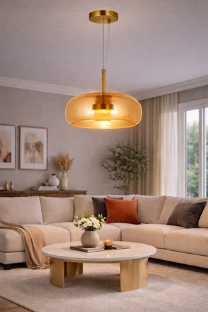 Lustra Led HubRom, SIDE Antiq 5001-8957-52 35x35xHmax30-110 cm  3200 K Lumina Neutra