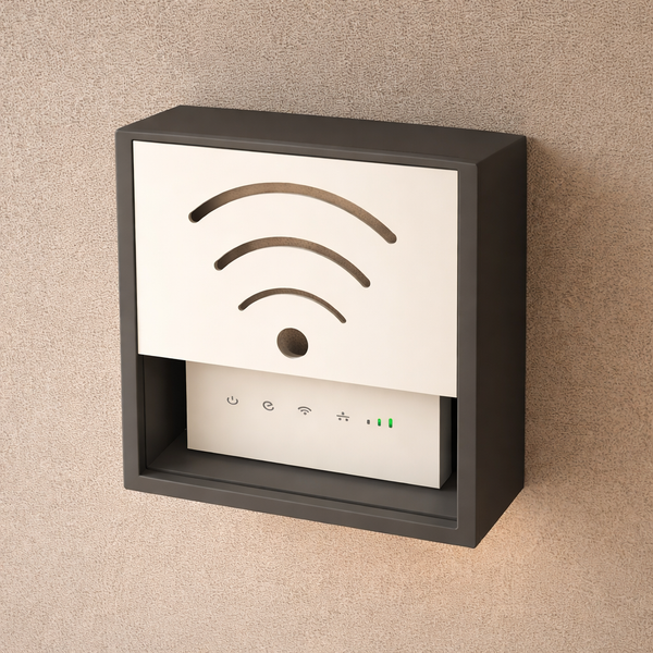 Cutie Wifi HubRom 30 cm x 25 cm x 15 cm, Alb / Antracit