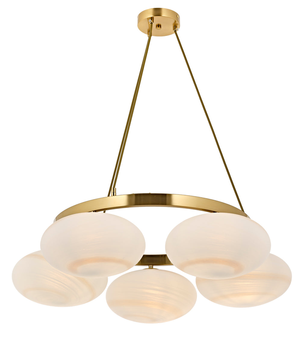 Lustra HubRom, OLIVIA 5005-7847-52 80x80xHmax100 cm 5xE14-40W Antiq