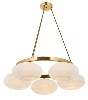 Lustra HubRom, OLIVIA 5005-7847-52 80x80xHmax100 cm 5xE14-40W Antiq