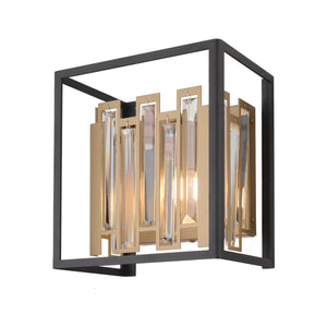 Aplica Cristal Hubrom, ADRAN 3916-01W-BL-FR 23x25 cm 1xE14-40W Negru /Antiq