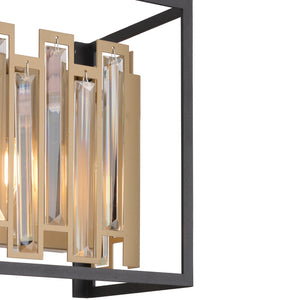 Aplica Cristal Hubrom, ADRAN 3916-01W-BL-FR 23x25 cm 1xE14-40W Negru /Antiq