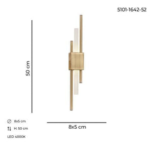 Aplica Led HubRom, AKRILIK Antiq 5101-1642-52 8x5xHmax50 cm 4000 K Lumina Neutra