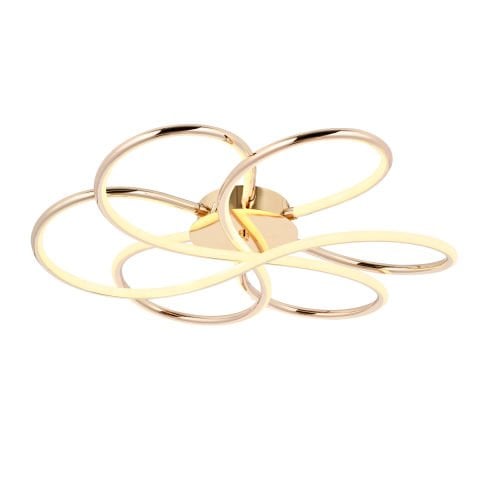 Plafoniera Led HubRom, ALVIYA Auriu  5001-0375-54 58x58xHmax10 cm Lumina Calda,Rece,Neutra