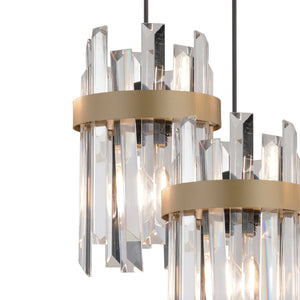 Lustra Cristal HubRom, APATIT 3944-05S-BL 80x80 cm 5xE27-60W Negru /Antiq