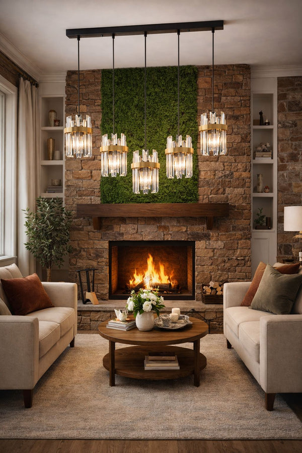 Lustra Cristal HubRom, APATIT 3944-05S-BL 80x80 cm 5xE27-60W Negru /Antiq