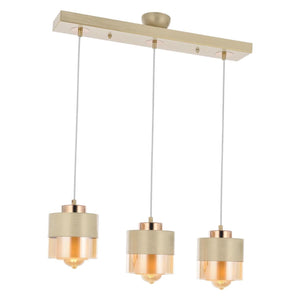 Lustra HubRom, BORIS 3353-02-CR 55x70 cm 3xE27-60W Crem Patina Auriu