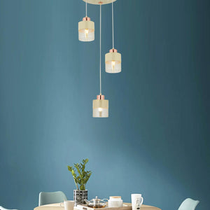 Lustra HubRom, BORIS 3353-03-CR 55x70 cm 3xE27-60W Crem Patina Auriu