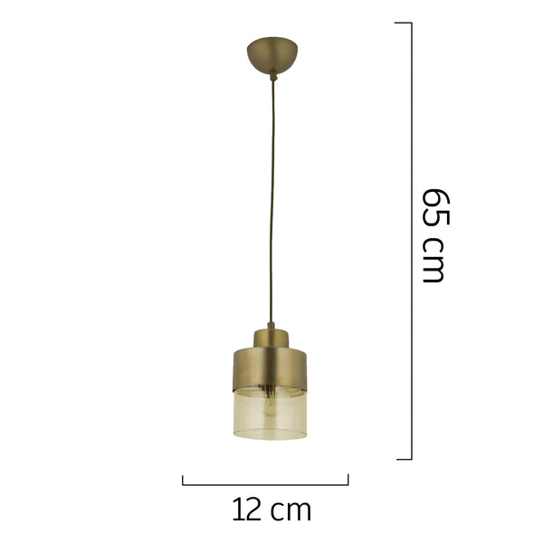 Lustra HubRom, BORIS 3353-01-FR 12x65 cm 1xE27-60W Antiq