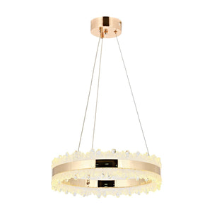 Lustra Led HubRom, ARES Auriu 5040-0384-83 40x40xHmax100 cm Lumina Calda,Rece,Neutra