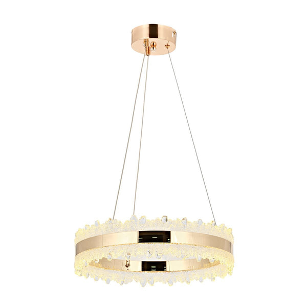 Lustra Led HubRom, ARES Auriu 5040-0384-83 40x40xHmax100 cm Lumina Calda,Rece,Neutra