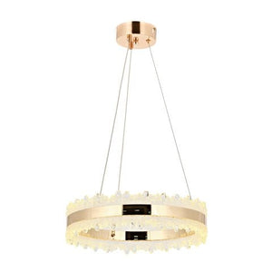 Lustra Led HubRom, ARES Auriu 5040-0384-83 40x40xHmax100 cm Lumina Calda,Rece,Neutra