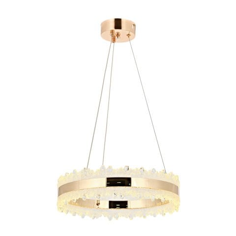 Lustra Led HubRom, ARES Auriu 5040-0384-83 40x40xHmax100 cm Lumina Calda,Rece,Neutra