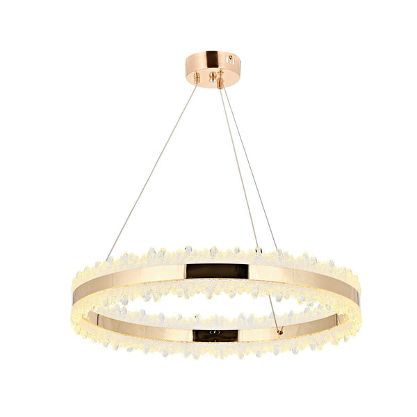 Lustra Led HubRom, ARES Auriu 5060-0384-83 60x60xHmax100 cm Lumina Calda,Rece,Neutra