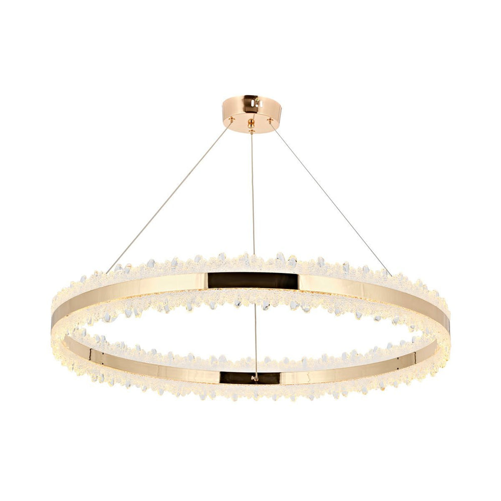 Lustra Led HubRom, ARES Auriu 5080-0384-83 80x80xHmax100 cm Lumina Calda,Rece,Neutra