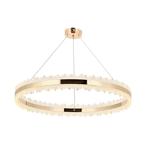 Lustra Led HubRom, ARES Auriu 5080-0384-83 80x80xHmax100 cm Lumina Calda,Rece,Neutra