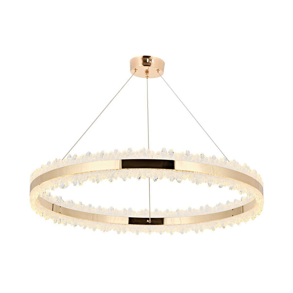 Lustra Led HubRom, ARES Auriu 5080-0384-83 80x80xHmax100 cm Lumina Calda,Rece,Neutra