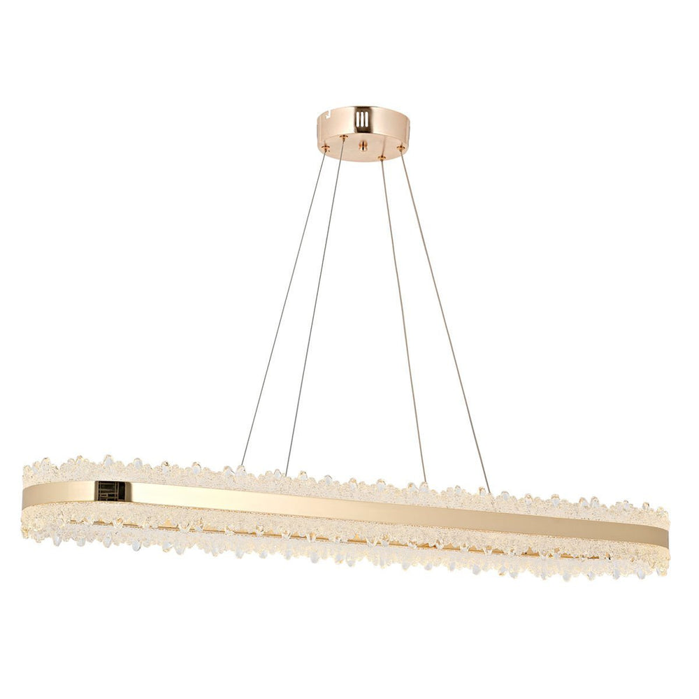 Lustra Led HubRom, ARES Auriu 5100-0384-54 100x35xHmax100 cm Lumina Calda,Rece,Neutra