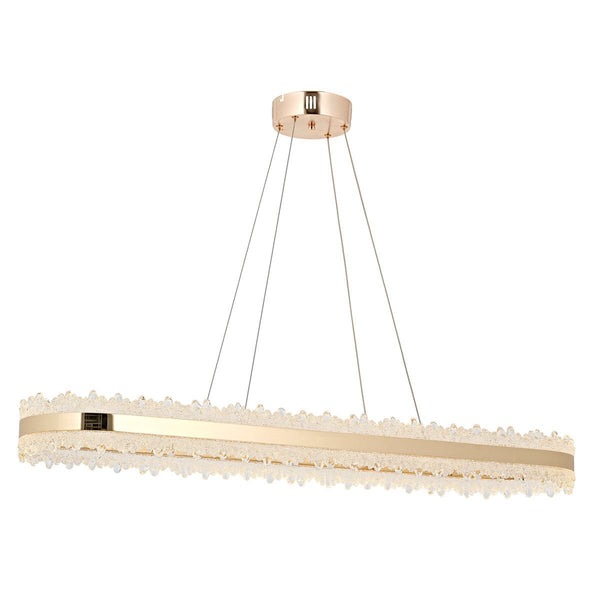 Lustra Led HubRom, ARES Auriu 5100-0384-54 100x35xHmax100 cm Lumina Calda,Rece,Neutra