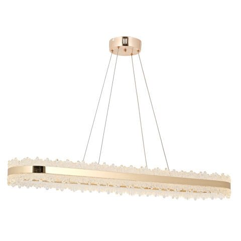 Lustra Led HubRom, ARES Auriu 5100-0384-54 100x35xHmax100 cm Lumina Calda,Rece,Neutra