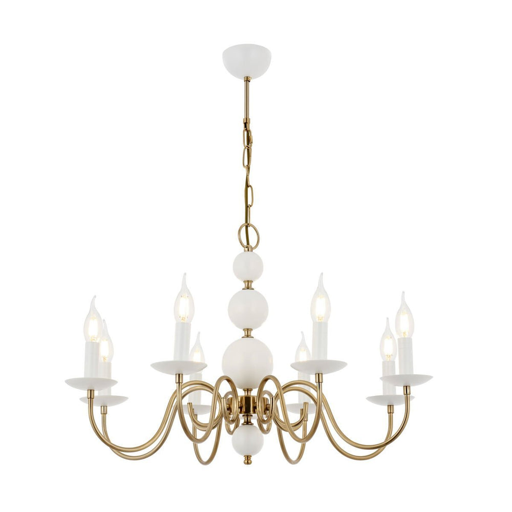 Lustra HubRom, ARGUN 5008-0926-35 75x75xHmax85 cm 8xE14-40W Alb / Antiq