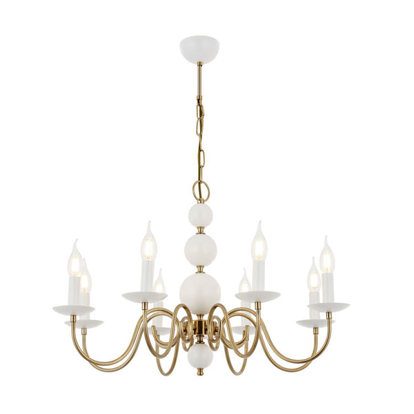 Lustra HubRom, ARGUN 5008-0926-35 75x75xHmax85 cm 8xE14-40W Alb / Antiq