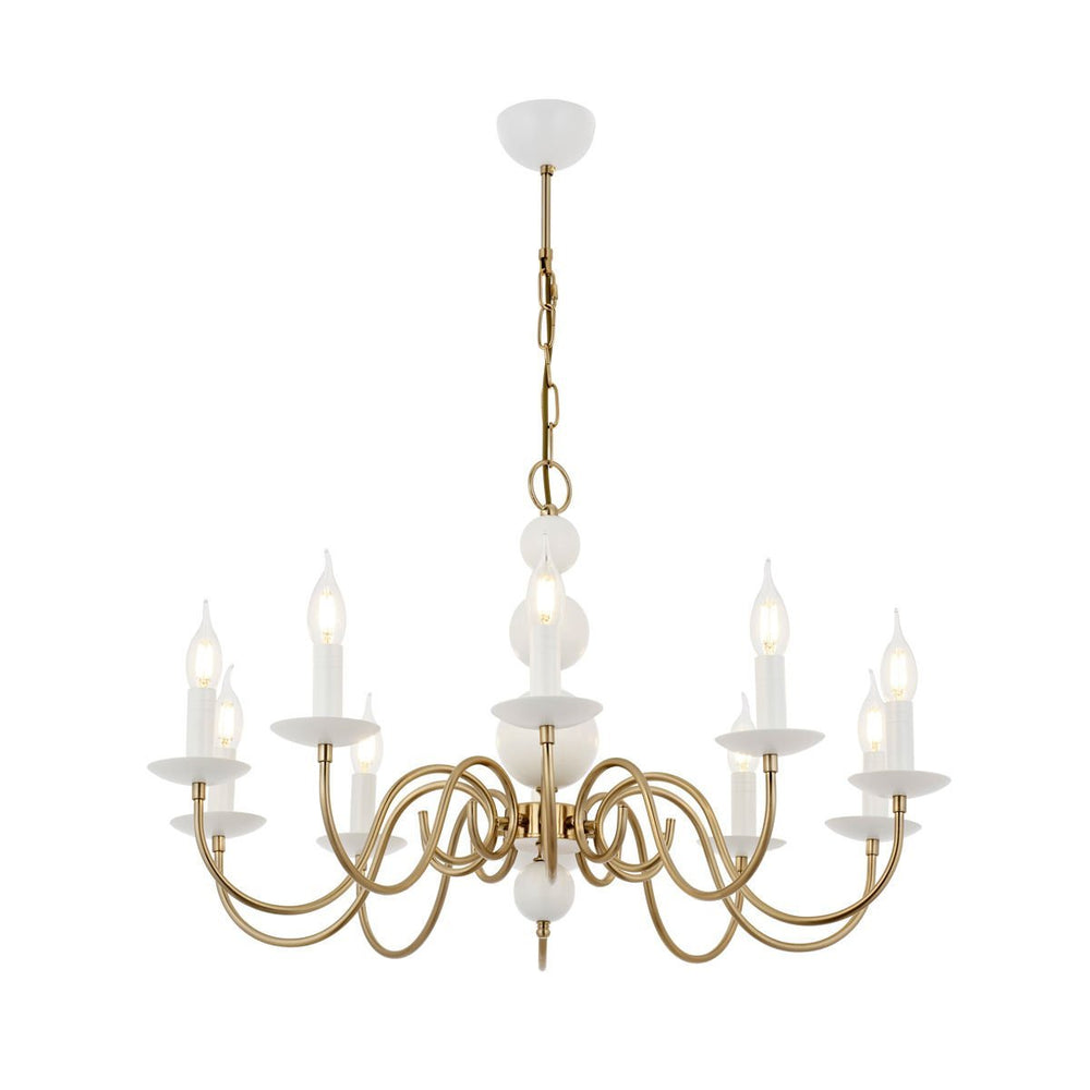 Lustra HubRom, ARGUN 5010-0926-35 80x80xHmax85 cm 10xE14-40W Alb / Antiq