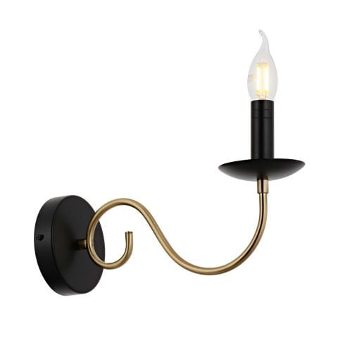 Aplica HubRom, ARGUN 5101-0926-64 12x18xHmax30 cm 8xE14-40W Negru /Antiq