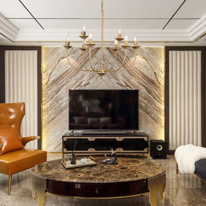 Lustra HubRom, ARIANE 3676-08-FR 65x94 cm 8xE14-40W Antiq