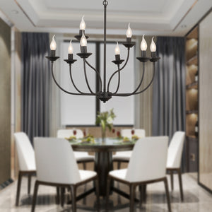 Lustra HubRom, ARIANE 3676-08-BL 65x94 cm 8xE14-40W Negru