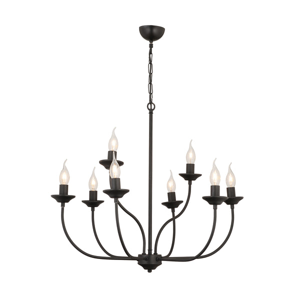 Lustra HubRom, ARIANE 3676-08-BL 65x94 cm 8xE14-40W Negru