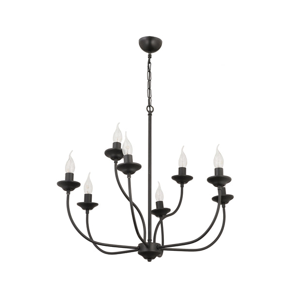 Lustra HubRom, ARIANE 3676-08-BL 65x94 cm 8xE14-40W Negru