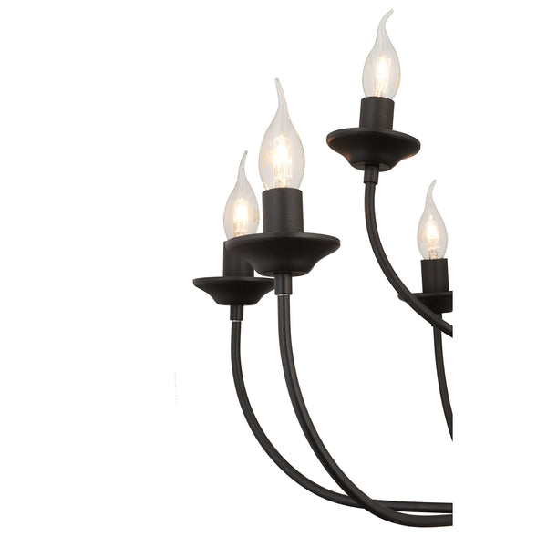 Lustra HubRom, ARIANE 3676-08-BL 65x94 cm 8xE14-40W Negru