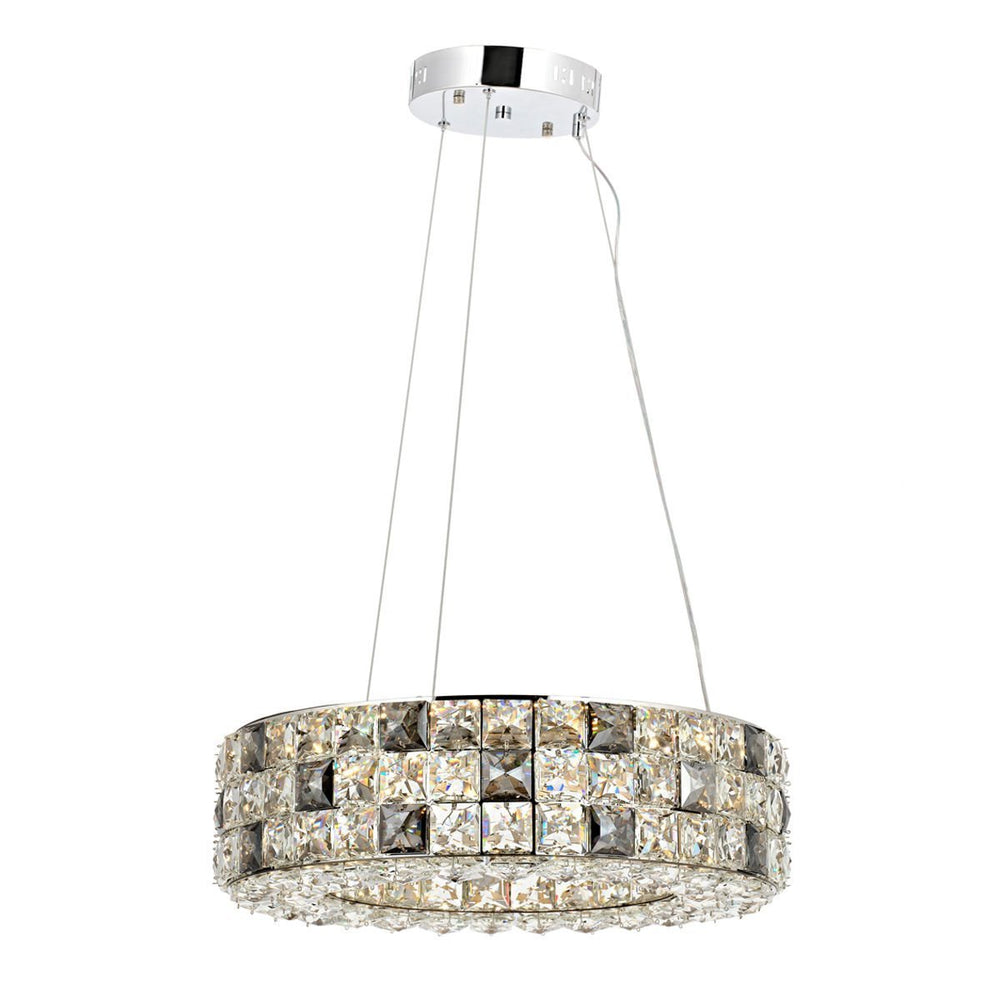 Lustra Led Cristal HubRom, ARIN Crom 5050-2996-51 50x50xHmax100 cm Lumina Calda,Rece,Neutra