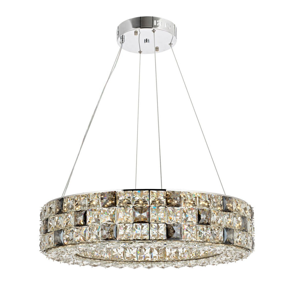 Lustra Led Cristal HubRom, ARIN Crom 5060-2996-51 60x60xHmax100 cm Lumina Calda,Rece,Neutra