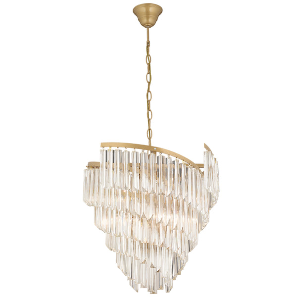 Lustra Cristal HubRom, ARIZONA 3715-01-FR 52x108 cm 8xE14-40W Antiq