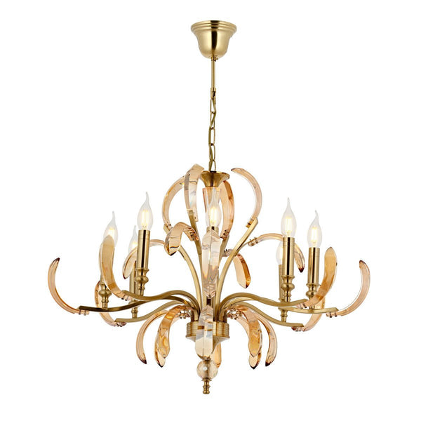 Lustra HubRom, ARTE 5008-1035-52 75x75xHmax90 cm 8xE14-40W Lak Antiq