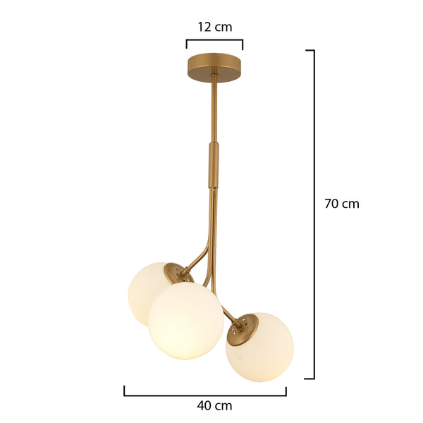 Lustra HubRom, ARTEL 3756-03-FR 40x70 cm 3xE27-60W Antiq