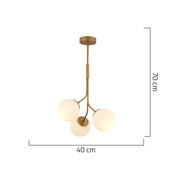 Lustra HubRom, ARTEL 3756-03-FR 40x70 cm 3xE27-60W Antiq