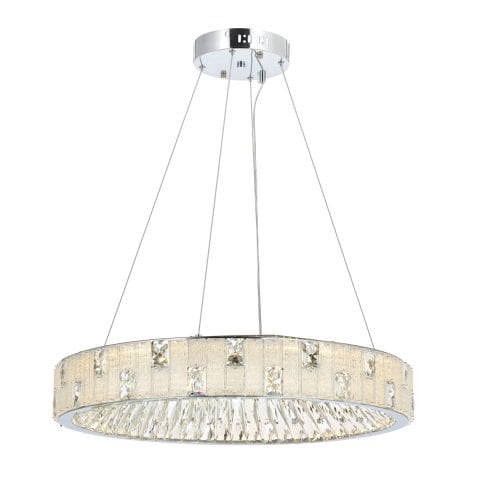 Lustra Led Cristal HubRom, ASIR Crom 5060-1119-51 60x60xHmax100 cm Lumina Calda,Rece,Neutra